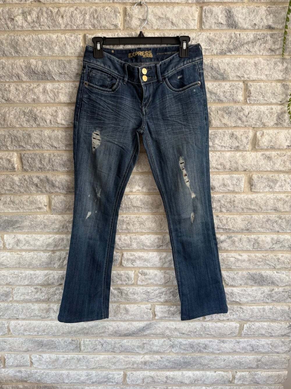 Womens express stella Barely Boot Jeans Size 0 Excellent Condition y2k vintage